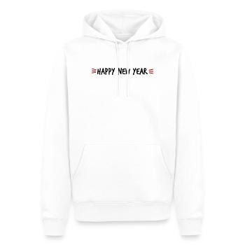 BONNE ANNEE. MEILLEURS VOEUX. SAINT SYLVESTRE - Sweat à capuche Premium bio Homme - blanc - Devant - Nico (187cm)