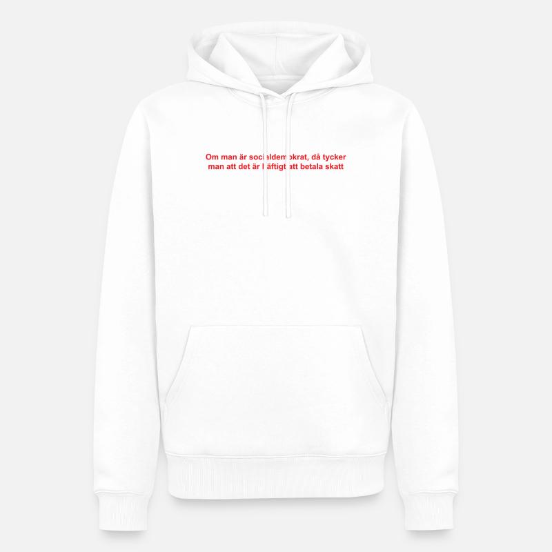 Conception de textes satiriques analytiques - Sweat à capuche Premium bio Homme - blanc