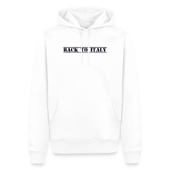 Italie Italien - Sweat à capuche Premium bio Homme - blanc - Devant - Nico (187cm)