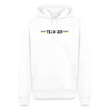 Deutschland Team Germany Fahne - Männer Premium Bio Hoodie - Weiß - Vorne - Nico (187cm)