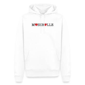 Mosebolle - Sweat à capuche Premium bio Homme - blanc - Devant - Nico (187cm)
