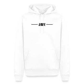 2026 Linie - Männer Premium Bio Hoodie - Weiß - Vorne - Nico (187cm)