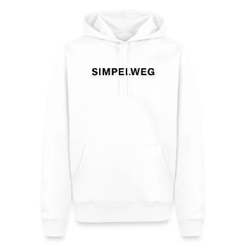 Simply – Flemish Simplicity - Men’s Premium Organic Hoodie - white - Front - Nico (187cm)