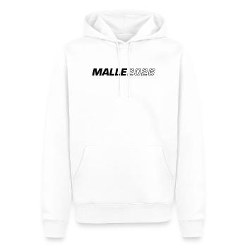 Malle 2026 Majorque - Sweat à capuche Premium bio Homme - blanc - Devant - Nico (187cm)