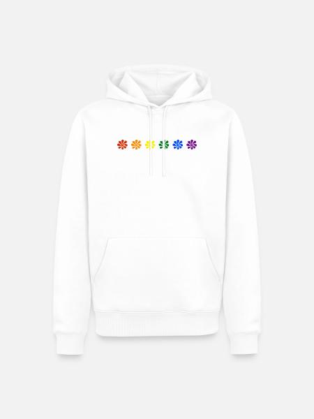 Regenbogen Blumen T-Shirt | Pride Month Shirt - Männer Premium Bio Hoodie - Weiß