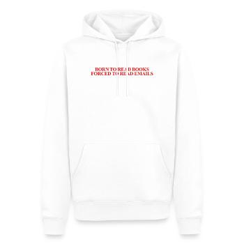 Amoureux des livres Humour drôle d’employé de bureau - Sweat à capuche Premium bio Homme - blanc - Devant - Nico (187cm)