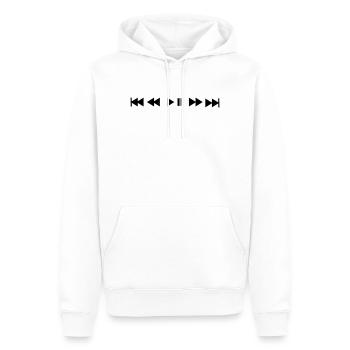 musiK Play stop skip - Männer Premium Bio Hoodie - Weiß - Vorne - Nico (187cm)