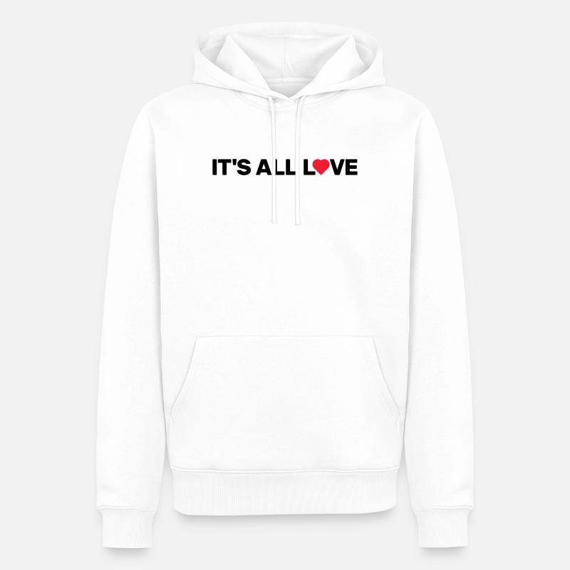 Ce n’est que de l’amour - Sweat à capuche Premium bio Homme - blanc