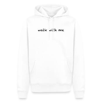 Marche avec moi - Sweat à capuche Premium bio Homme - blanc - Devant - Nico (187cm)