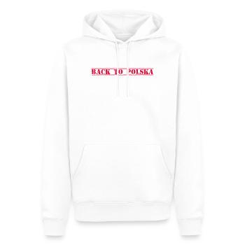 Polska Pologne - Sweat à capuche Premium bio Homme - blanc - Devant - Nico (187cm)