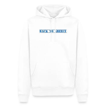 Grèce, Grèce - Sweat à capuche Premium bio Homme - blanc - Devant - Nico (187cm)