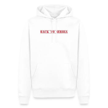 Serbie Serbien - Sweat à capuche Premium bio Homme - blanc - Devant - Nico (187cm)