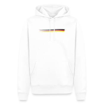 Deutschland Team Linie Fahne - Männer Premium Bio Hoodie - Weiß - Vorne - Nico (187cm)