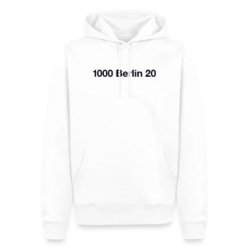 Berlin 20 Spandau - Sweat à capuche Premium bio Homme - blanc - Devant - Nico (187cm)