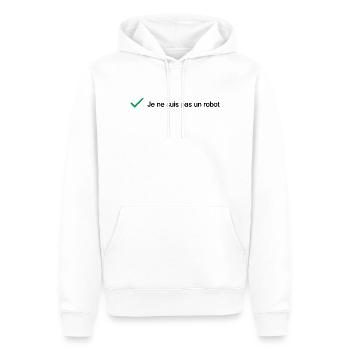 I'M NOT A ROBOT! (IT) - Men’s Premium Organic Hoodie - white - Front - Nico (187cm)