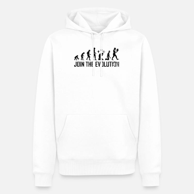 Atheist Evolution Atheisten Wissenschaft Lernen - Männer Premium Bio Hoodie - Weiß