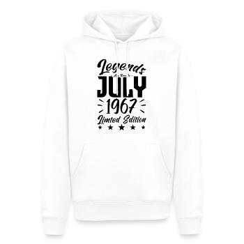 Naissance En Juillet 1967. Cadeau d'anniversaire. - Sweat à capuche Premium bio Homme - blanc - Devant - Nico (187cm)