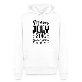 Naissance En Juillet 2010. Cadeau d'anniversaire. - Sweat à capuche Premium bio Homme - blanc - Devant - Nico (187cm)