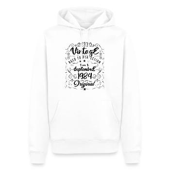 Born in September 1984. Birthday September 1984. - Men’s Premium Organic Hoodie - white - Front - Nico (187cm)