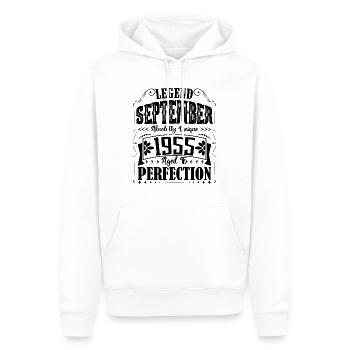 September 1955. September Birthday Gift. - Men’s Premium Organic Hoodie - white - Front - Nico (187cm)