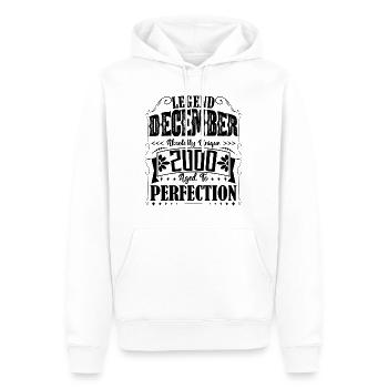 December 2000. Birthday gift December 2000 - Men’s Premium Organic Hoodie - white - Front - Nico (187cm)