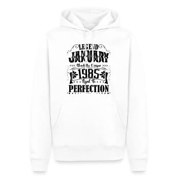 January 1985. January 1985 Birthday Gift. - Men’s Premium Organic Hoodie - white - Front - Nico (187cm)