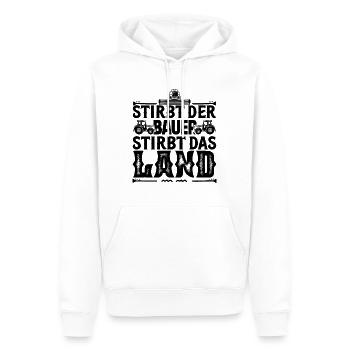 Wenn der Bauer stirbt, stirbt das Land, Bauerndemo - Männer Premium Bio Hoodie - Weiß - Vorne - Nico (187cm)
