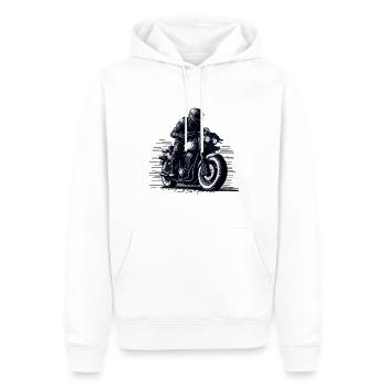 Roaring Power Motorrad, Biker, Abenteuer, Nervenkitzel - Männer Premium Bio Hoodie - Weiß - Vorne - Nico (187cm)