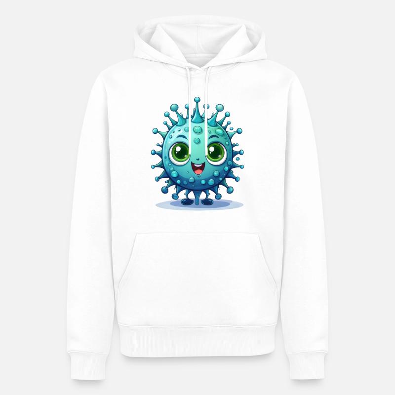 Virus ou bactérie - Sweat à capuche Premium bio Homme - blanc