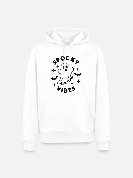 Vibrations effrayantes - Sweat à capuche Premium bio Homme - blanc