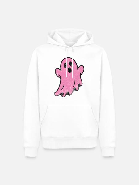 Ghost - Men’s Premium Organic Hoodie - white