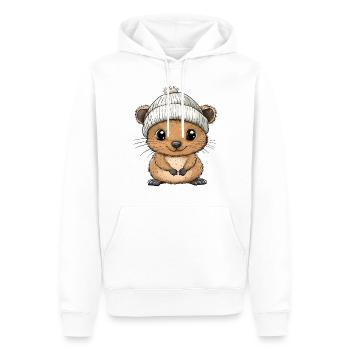 Quokka mignon mignon bébé enfants animal dessin animé - Sweat à capuche Premium bio Homme - blanc - Devant - Nico (187cm)