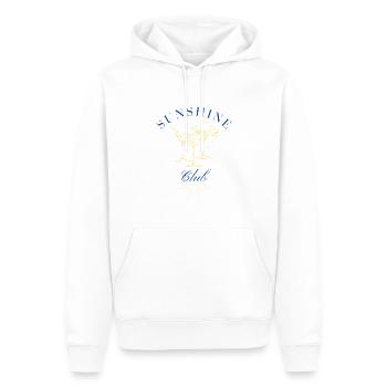Sunshine Club - Sweat à capuche Premium bio Homme - blanc - Devant - Nico (187cm)