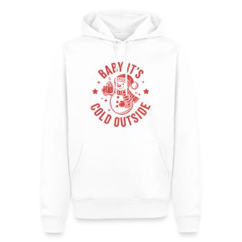 Bébé, il fait froid dehors Bonhomme de neige - Sweat à capuche Premium bio Homme - blanc - Devant - Nico (187cm)
