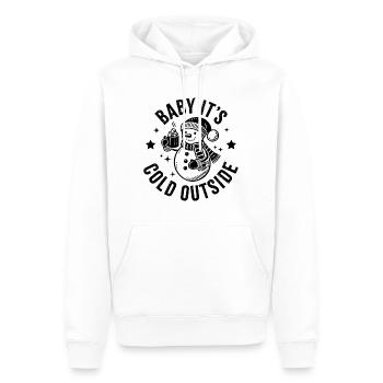 Bébé, il fait froid dehors Bonhomme de neige - Sweat à capuche Premium bio Homme - blanc - Devant - Nico (187cm)