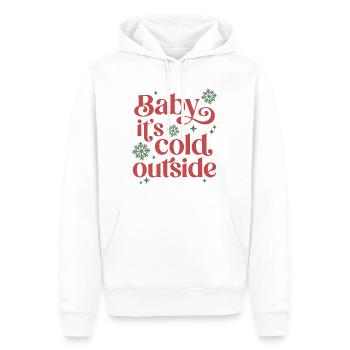 Baby, es ist kalt draußen - Männer Premium Bio Hoodie - Weiß - Vorne - Nico (187cm)