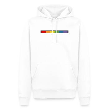 LGBT Tshirt design CSD Shirt - Men’s Premium Organic Hoodie - white - Front - Nico (187cm)