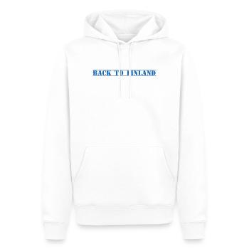 Finlande Finlande - Sweat à capuche Premium bio Homme - blanc - Devant - Nico (187cm)