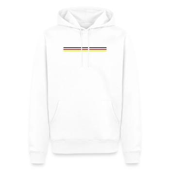 Deutschland Linie Fahne - Männer Premium Bio Hoodie - Weiß - Vorne - Nico (187cm)