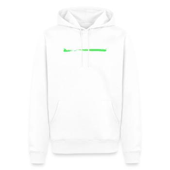 Grüner Tusche Streifen - Männer Premium Bio Hoodie - Weiß - Vorne - Nico (187cm)