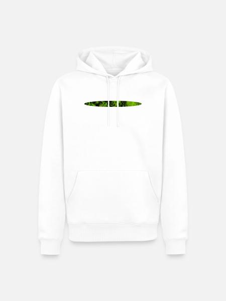 Dunkler Romanesco-Brokkoli - Männer Premium Bio Hoodie - Weiß