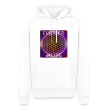 Flower of Life Art - Men’s Premium Organic Hoodie - white - Front - Nico (187cm)