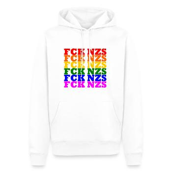 Fck nzs - Männer Premium Bio Hoodie - Weiß - Vorne - Nico (187cm)