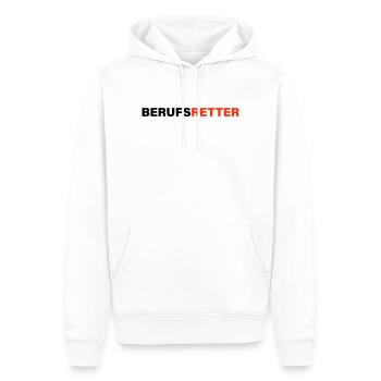 Berufsretter - Männer Premium Bio Hoodie - Weiß - Vorne - Nico (187cm)