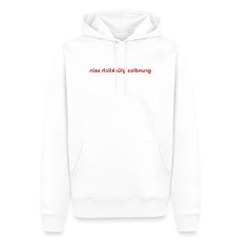 to be happy for no reason - Men’s Premium Organic Hoodie - white - Front - Nico (187cm)