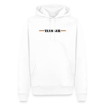Équipe Allemagne Allemagne Allemagne - Sweat à capuche Premium bio Homme - blanc - Devant - Nico (187cm)