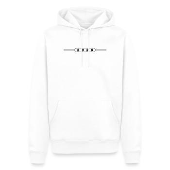 2026 - Männer Premium Bio Hoodie - Weiß - Vorne - Nico (187cm)