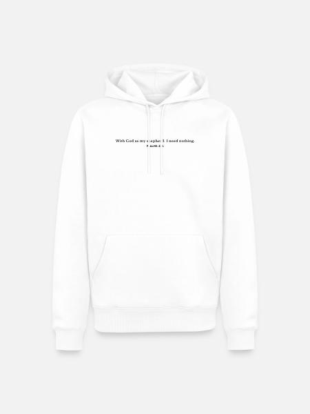 Avec Dieu comme berger, je n’ai besoin de rien. - Sweat à capuche Premium bio Homme - blanc