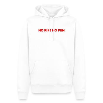 Fortune Favors the Brave - Sweat à capuche Premium bio Homme - blanc - Devant - Nico (187cm)