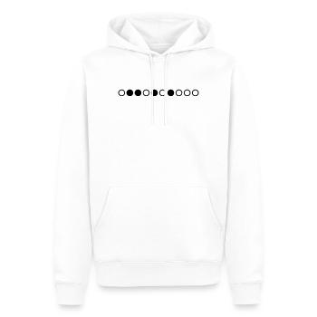 Nerdy Design "Primzahlen" bis 10 - Männer Premium Bio Hoodie - Weiß - Vorne - Nico (187cm)